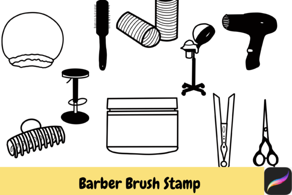 Barber Procreate Brush Stamps for iPad: A Designer's Toolkit