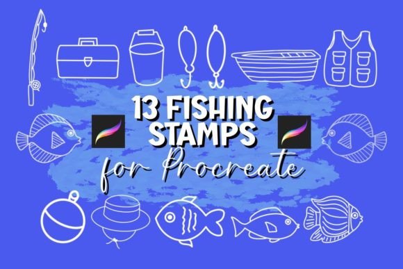 Catch More Eyes with the 13 Fishing Procreate Stamp Set