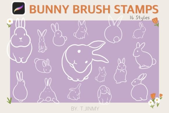 Creative Freedom: Bunny Brush Stamps for Procreate
