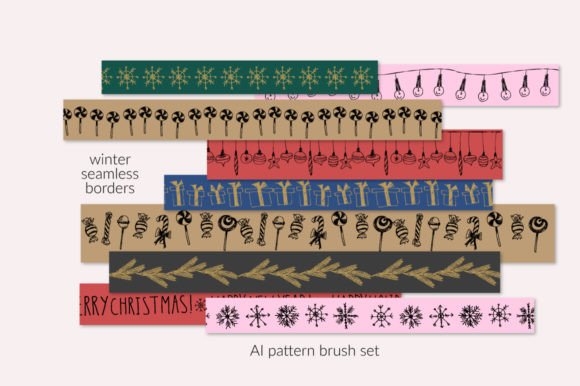 Elevate Holiday Projects with Hand-Drawn Christmas Borders