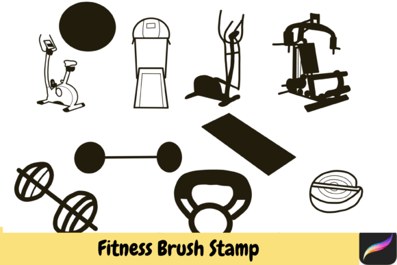 Elevate Your Digital Art with Fitness Procreate Brush Stamps IPAD