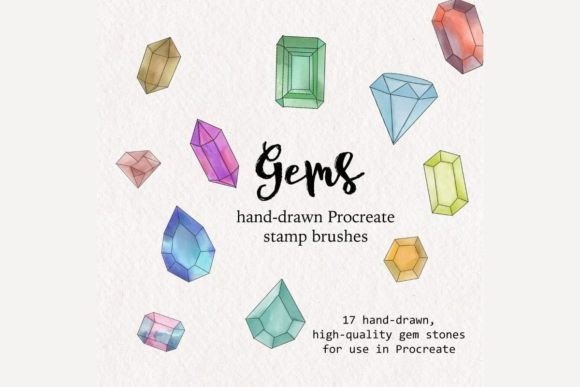 Elevate Your Digital Art with Gem Procreate Brush Stamps