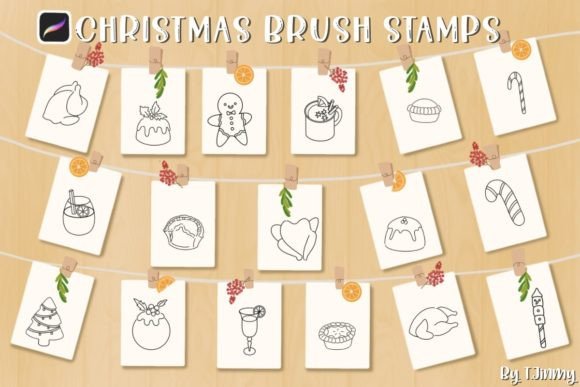 Festive Flair: Designing with Procreate Christmas Brush Stamps