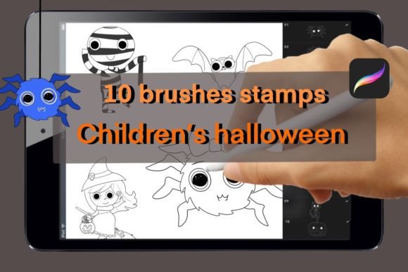 Halloween Stamp Brushes for Procreate: A Spooky Design Asset