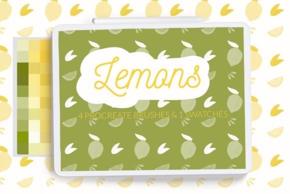Lemons Pattern Brushes & Swatches: A Fresh Take on Digital Art