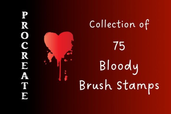 Master Horror Art: 75 Procreate Bloody Stamps + Bonus