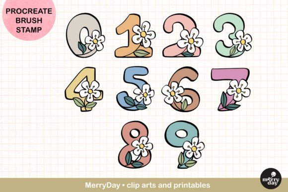 Procreate Brush Stamps: The 0-9 Numbers Set for Your iPad Art