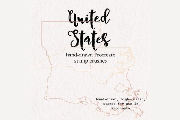 Procreate United States 50 States Outline Brushes: Your Design Toolkit