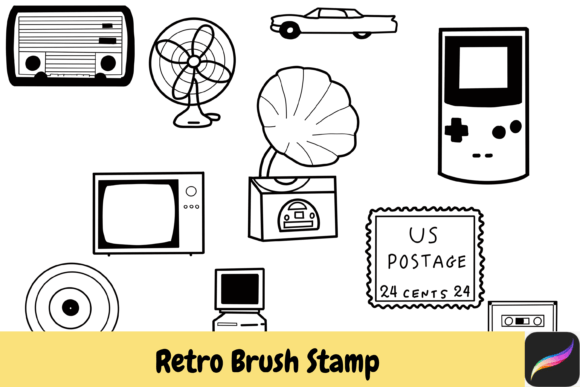 Retro Procreate Brush Stamps IPAD: Unlock Nostalgic Design