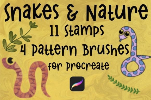 Snakes & Nature Stamps for Procreate: A Designer's Toolkit
