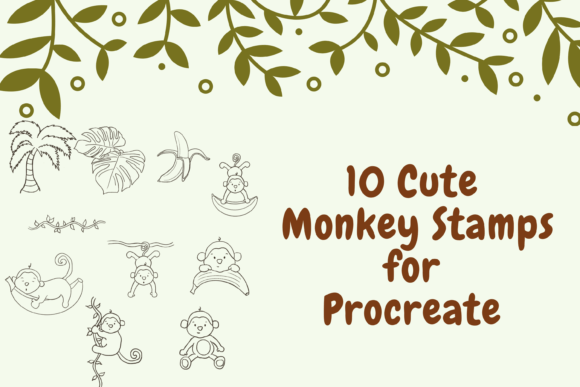 Unleash Creativity with Procreate Cheeky Monkey Stamps X10