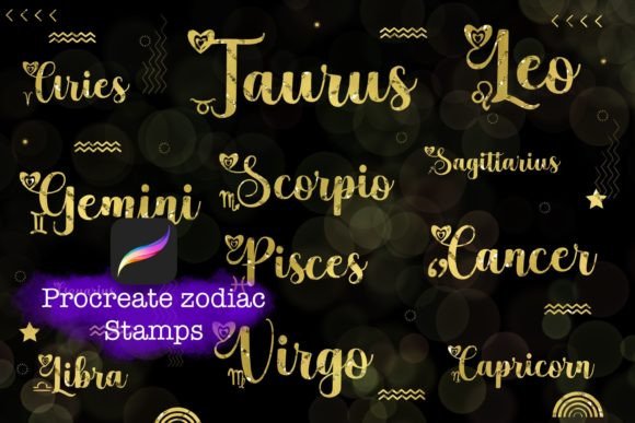 Unleash Your Creative Cosmos with Procreate Zodiac Stamps