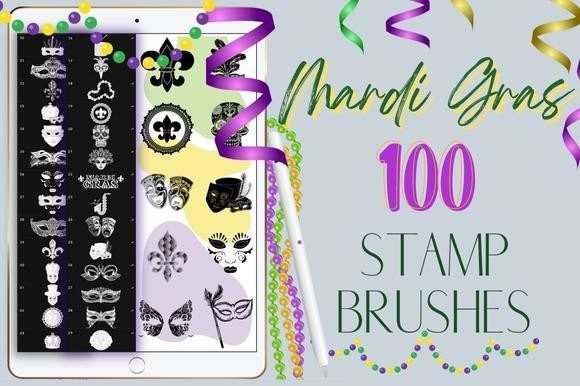 Unlock Festive Design with Procreate Mardi Gras Stamps Brushes