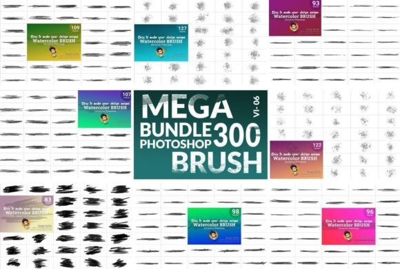 Watercolor Brush Bundle VI 06: Your Design Toolkit