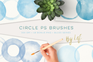 Watercolor Circles & Blue Clip Art for Designers