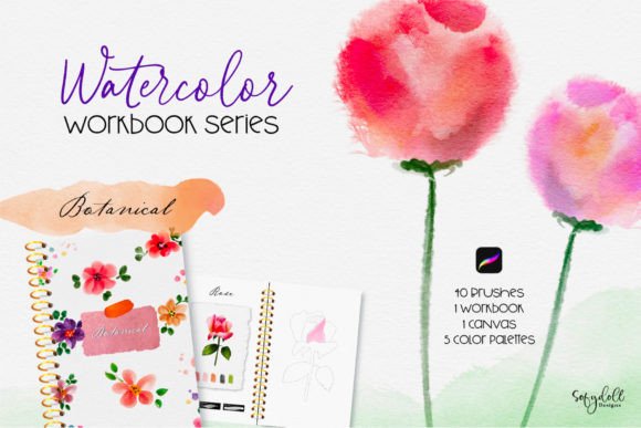 Watercolor Workbook – Botanical: Your Digital Floral Studio